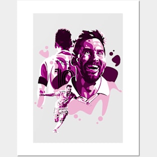 Lionel Messi in Pink Posters and Art